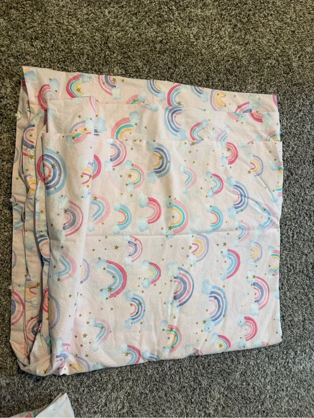 Pottery Barn Rainbow Kids Queen Duvet Cover and pillow shams